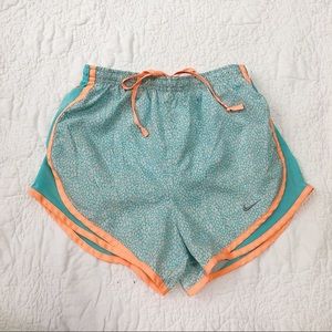 Women's Nike Dri Fit Blue & Orange Running Shorts